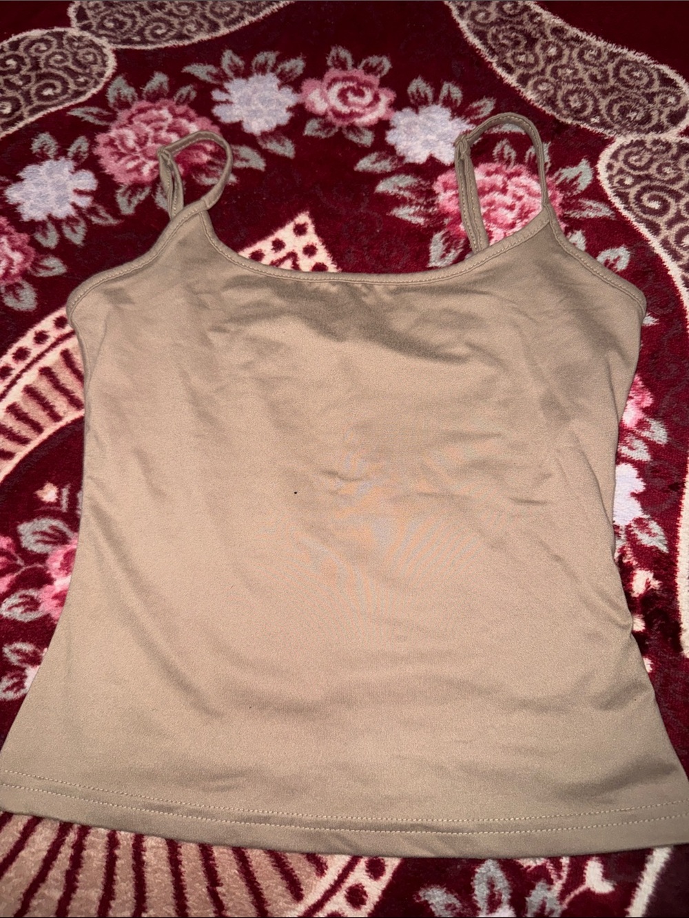Women’s Beige Spaghetti Strap Tank Top